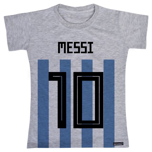 تی شرت آستین کوتاه دخترانه 27 مدل Messi 10 کد MH823