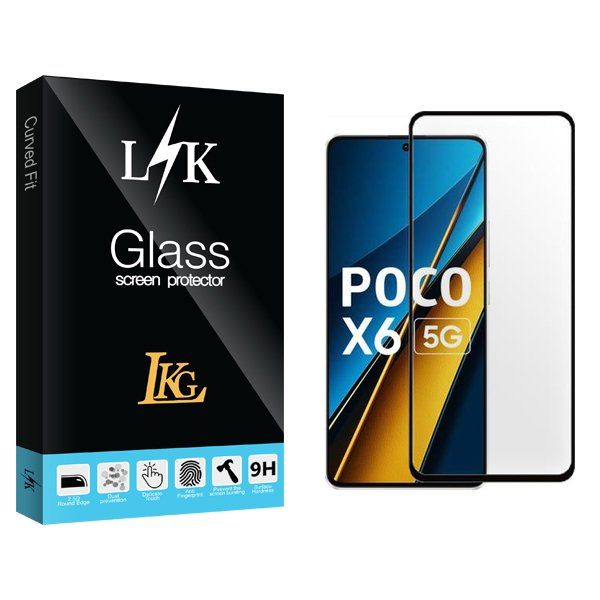 محافظ صفحه نمایش شیشه ای ال کا جی مدل LKK مناسب برای گوشی موبایل شیائومی Poco X6