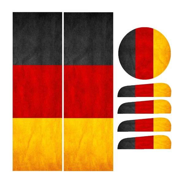 برچسب بدنه خودرو نکسان طرح پرچم آلمان کد SB026 مناسب برای تیبا2 بسته 7 عددی