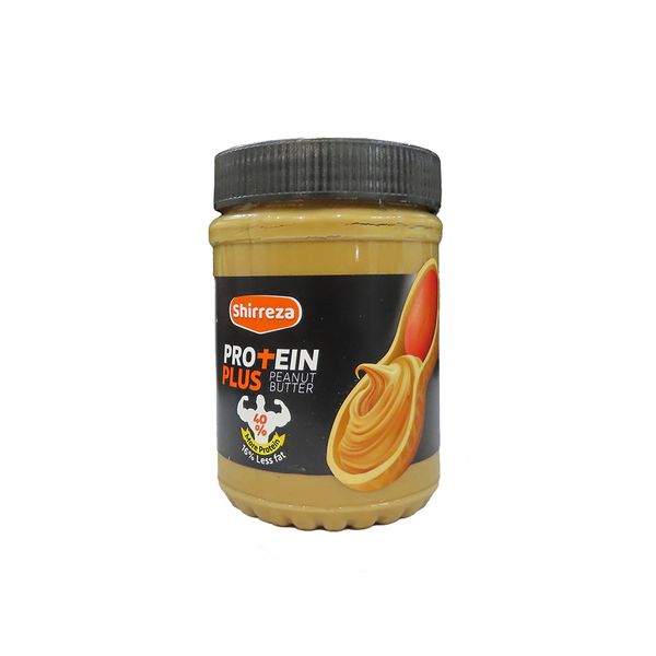 کره بادام زمینی با پودر پروتئین شیررضا - 450 گرم