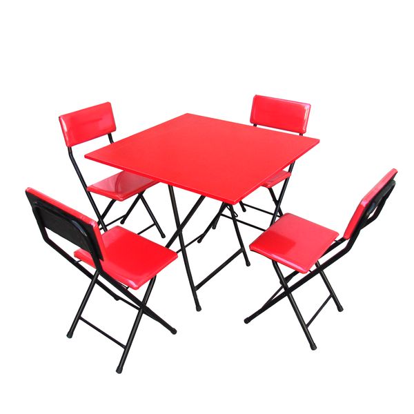 میز و صندلی ناهارخوری 4 نفره میزیمو مدل تاشو کد 5547