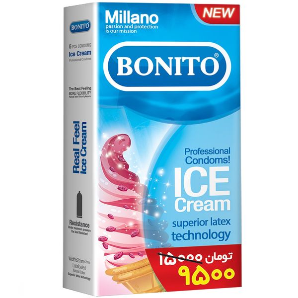 کاندوم بونیتو مدل Ice Cream بسته 6 عددی