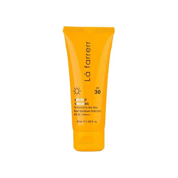 کرم ضد آفتاب بدون رنگ لافارر SPF 30 مدل 01 مناسب برای پوست های خشک حجم 40 میلی‌لیتر
