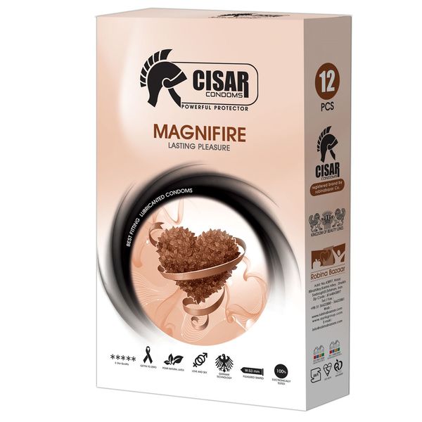 کاندوم سزار مدل Magnifier بسته 12 عددی