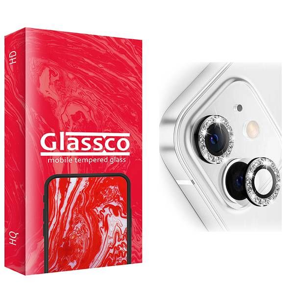 محافظ لنز دوربین گلس کو مدل CGo1 رینگی نگین دار مناسب برای گوشی موبایل اپل iPhone 11 / 12 / 12 Mini
