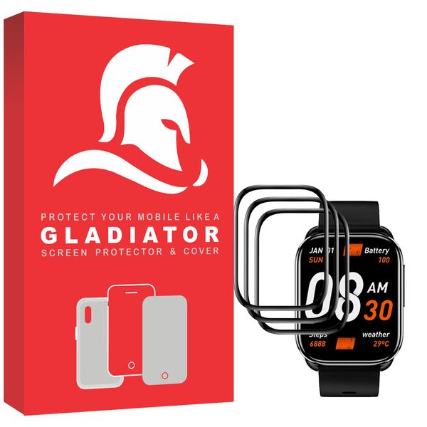 محافظ صفحه نمایش گلادیاتور مدل GWP3000 مناسب برای ساعت هوشمند کیو سی وای GS بسته سه عددی