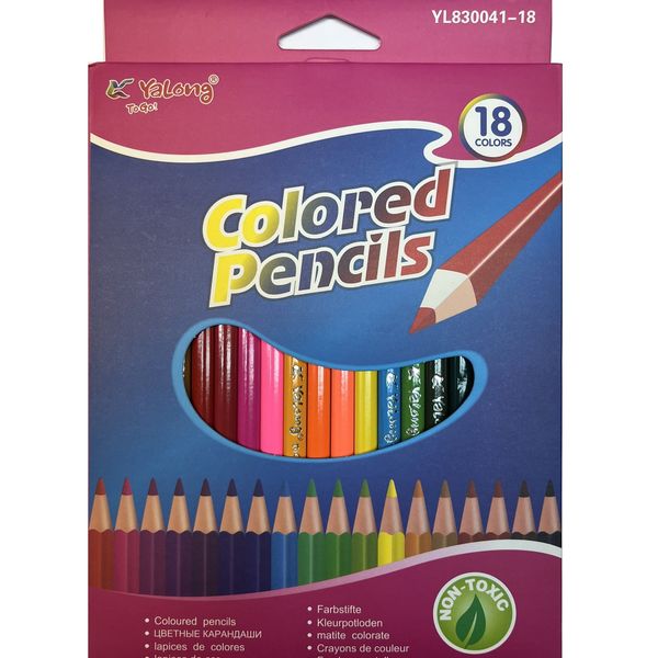 مداد رنگی 18 رنگ یالونگ مدل YL-830041-18