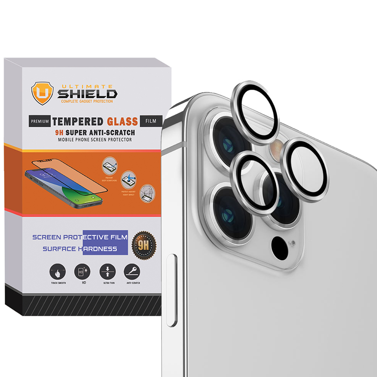 محافظ لنز دوربین آلتیمیت شیلد مدل Ring-Metal-UL مناسب برای گوشی موبایل اپل Iphone 15 Pro Max