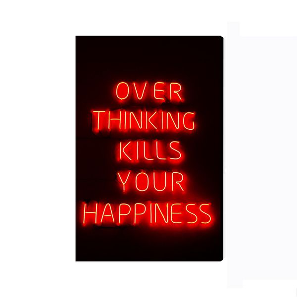 تابلو شاسی عرش مدل فانتزی انگیزشی Over Thinking Kills your Happiness کد As3041
