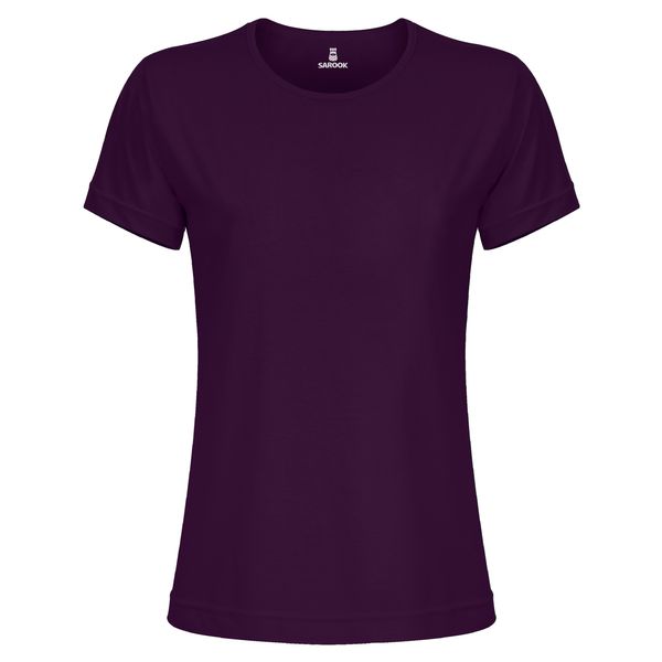 تی شرت آستین کوتاه زنانه ساروک مدل TSHPYR کد 02 رنگ بنفش