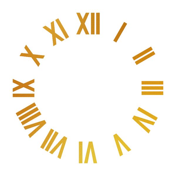اعداد ساعت دیواری مدل رومی 8cm کد C69-3 مجموعه 26 عددی