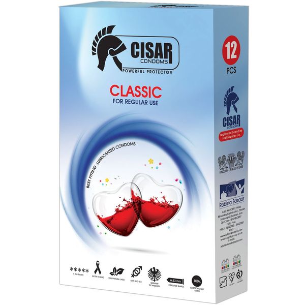کاندوم سزار مدل Classic بسته 12 عددی
