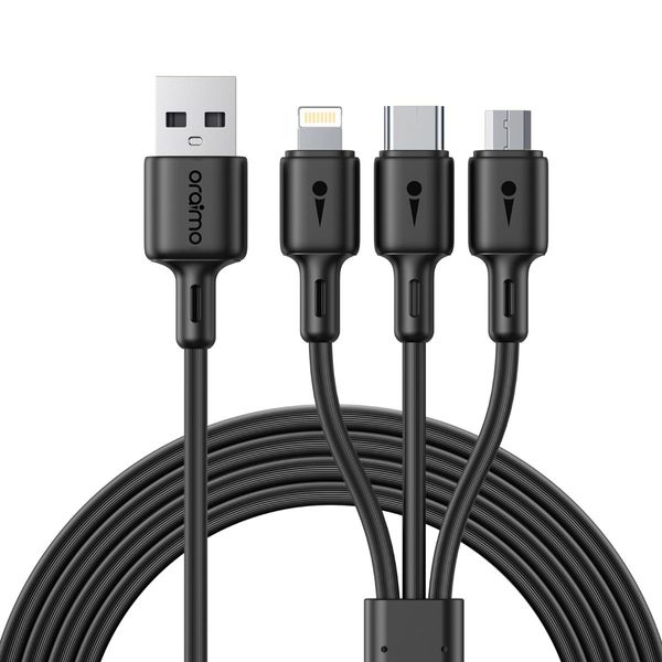 کابل تبدیل usb به USB-C / microUSB / لایتنینگ اورایمو مدلOCD-x93 طول 1.2 متر