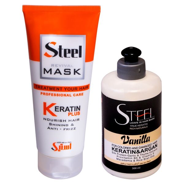 ماسک موی استیل مدل Keratin Pluse بسته دو عددی