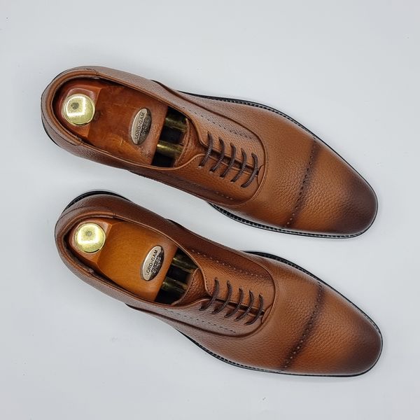 کفش مردانه مدل آرپان بندی رنگ عسلی
