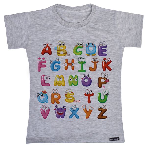 تی شرت آستین کوتاه پسرانه 27 مدل Cute English Alphabet کد MH802