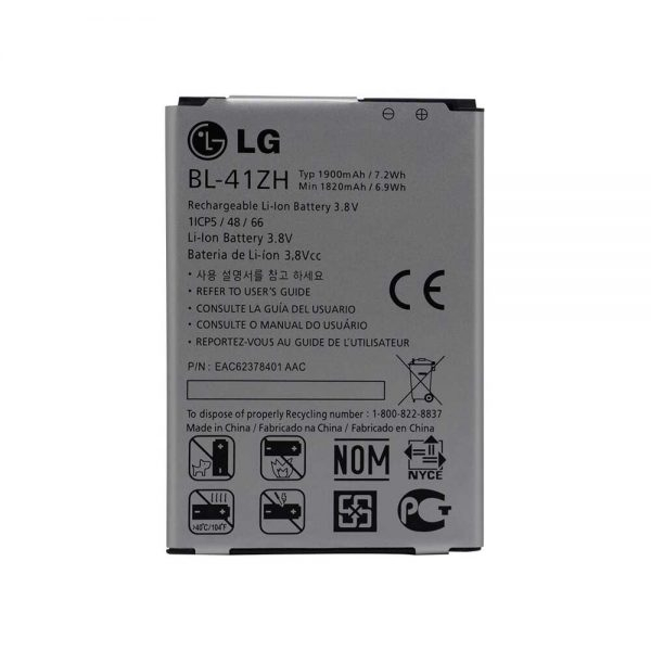 باتری موبایل مدل BL 41ZH ظرفیت 1900 میلی آمپر ساعت مناسب برای گوشی موبایل ال جی LG Leon  41ZH