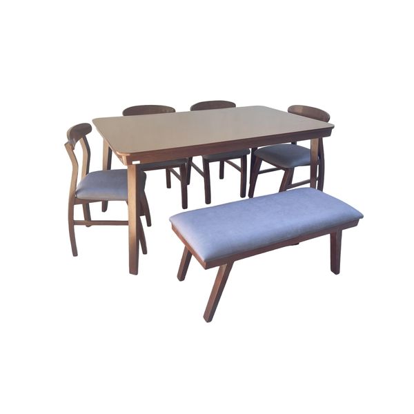 میز و صندلی ناهارخوری 6 نفره گالری چوب آشنایی مدل Ro-lux-908