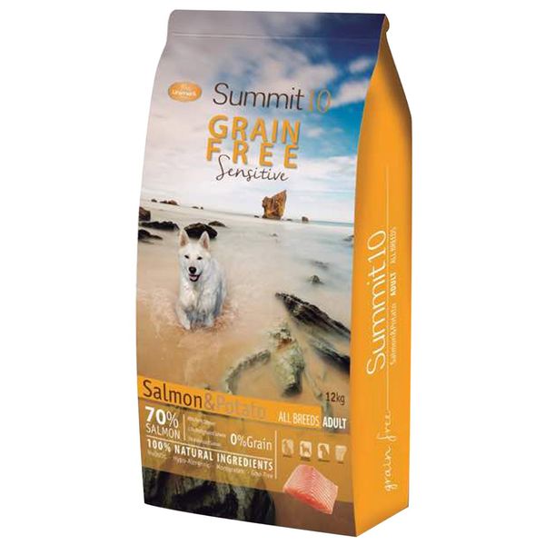غذای خشک سگ سامیت10 مدل Grain free salmon وزن 12 کیلوگرم