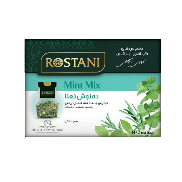 دمنوش گیاهی نعنا رستنی مدل Mint Mix بسته 16 عددی