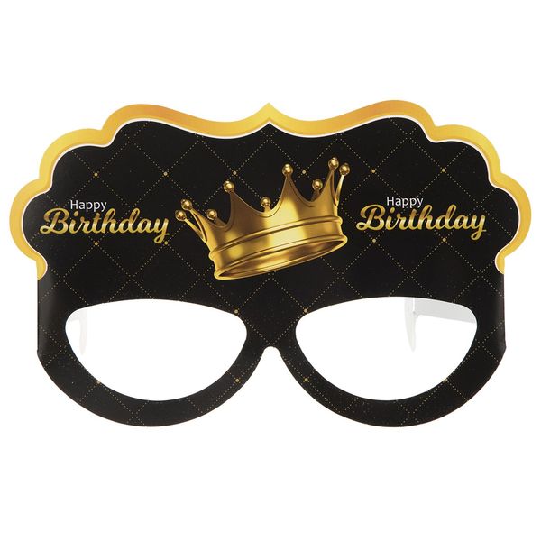 عینک تولد مدل Crown بسته 6 عددی