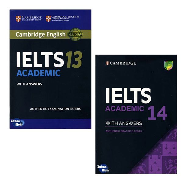 کتاب Cambridge IELTS 13_14 Academic اثر جمعی از نویسندگان انتشارات زبان مهر 2 جلدی