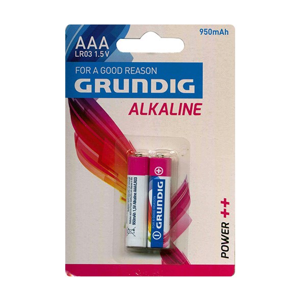باتری نیم قلمی گراندیگ Alkaline AAA 950mAh