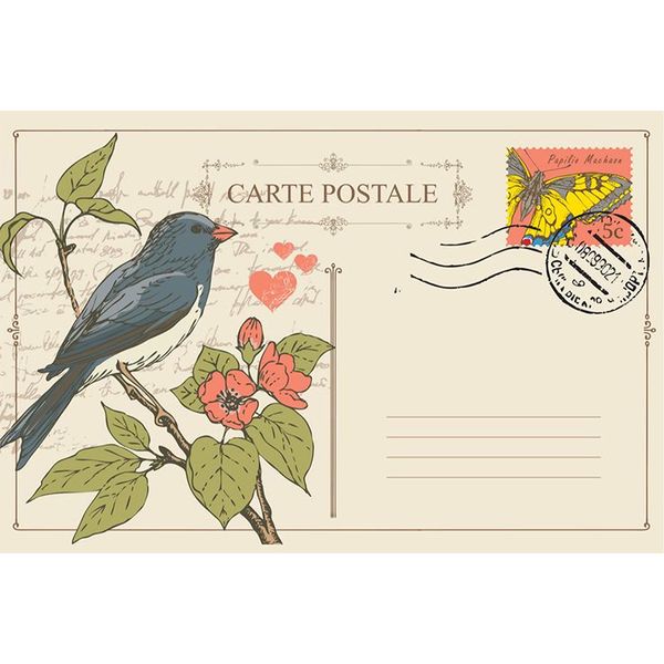 کارت پستال مدل کبوتر روی شاخه