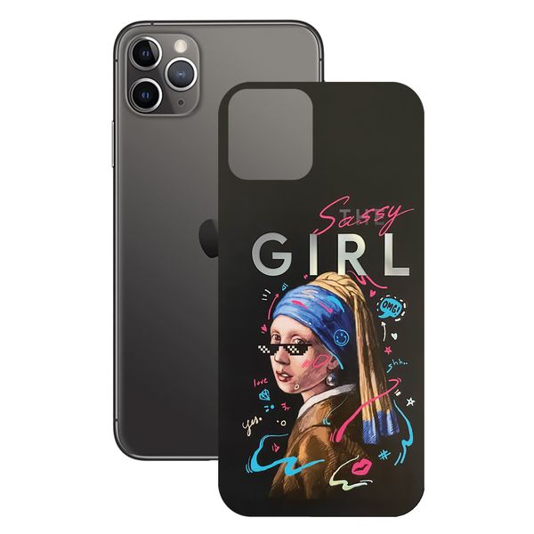 برچسب پوششی راک اسپیس طرح Girl مناسب برای گوشی موبایل اپل iPhone 11 Pro Max