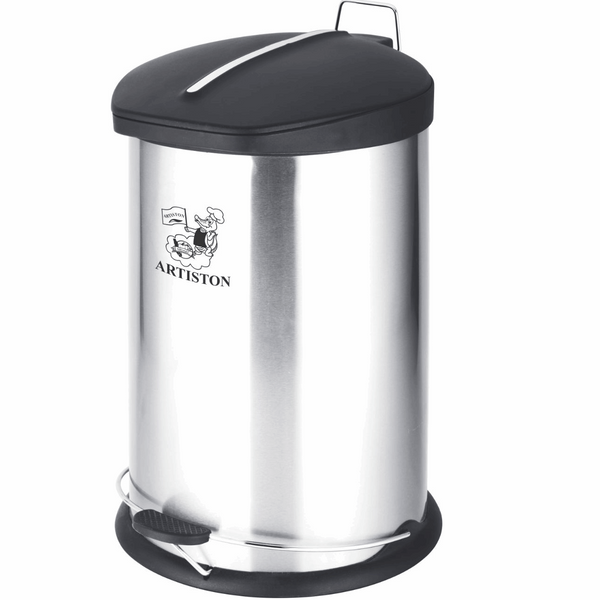 سطل زباله پدالی استیل آرتیستون صنعت کد 3012 گنجایش 12 لیتر