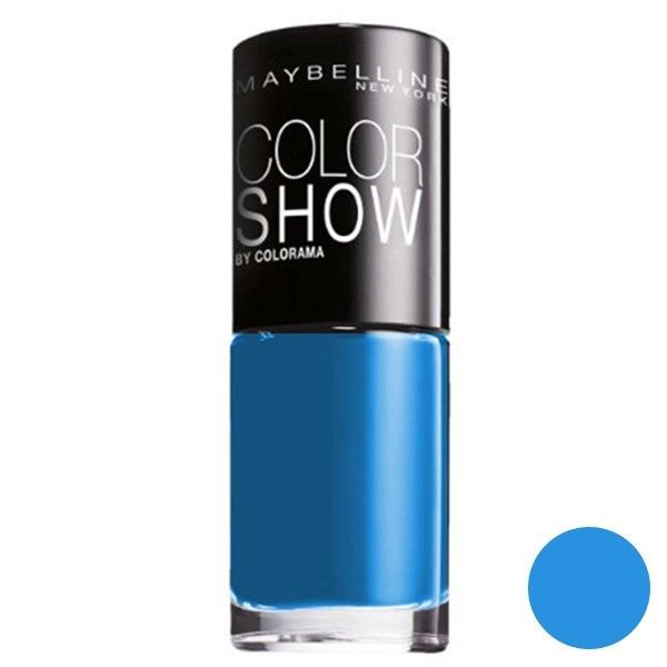 لاک ناخن میبلین مدل Vao Color Show Superpower Blue 654