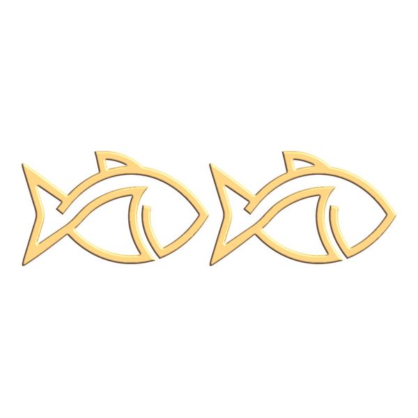 گوشواره طلا 18 عیار زنانه فرشته مدل ماهی WEL-000401