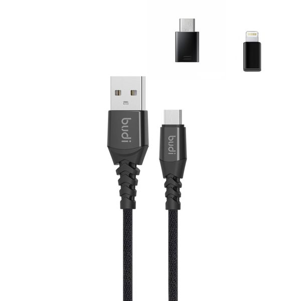 کابل تبدیل USB به microUSB / لایتنینگ / USB-C بودی مدل M8J191 طول 1 متر 