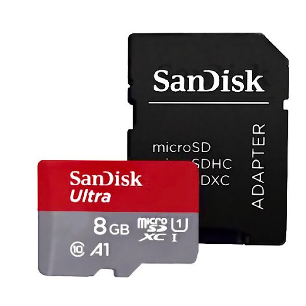 کارت حافظه microSDXC سن ديسك مدل Ultra کلاس 10 استاندارد UHS-I U3 سرعت 48MBpsظرفیت 8 گیگابایت به همراه آداپتور SD