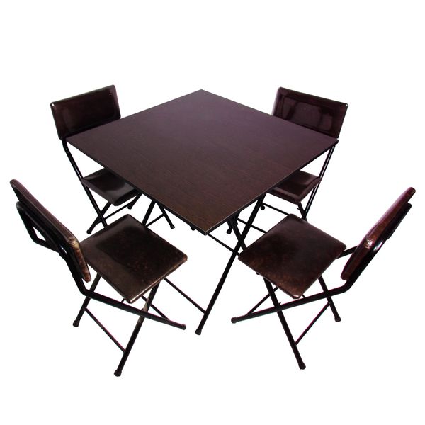 میز و صندلی ناهارخوری 4 نفره میزیمو مدل تاشو کد 5542
