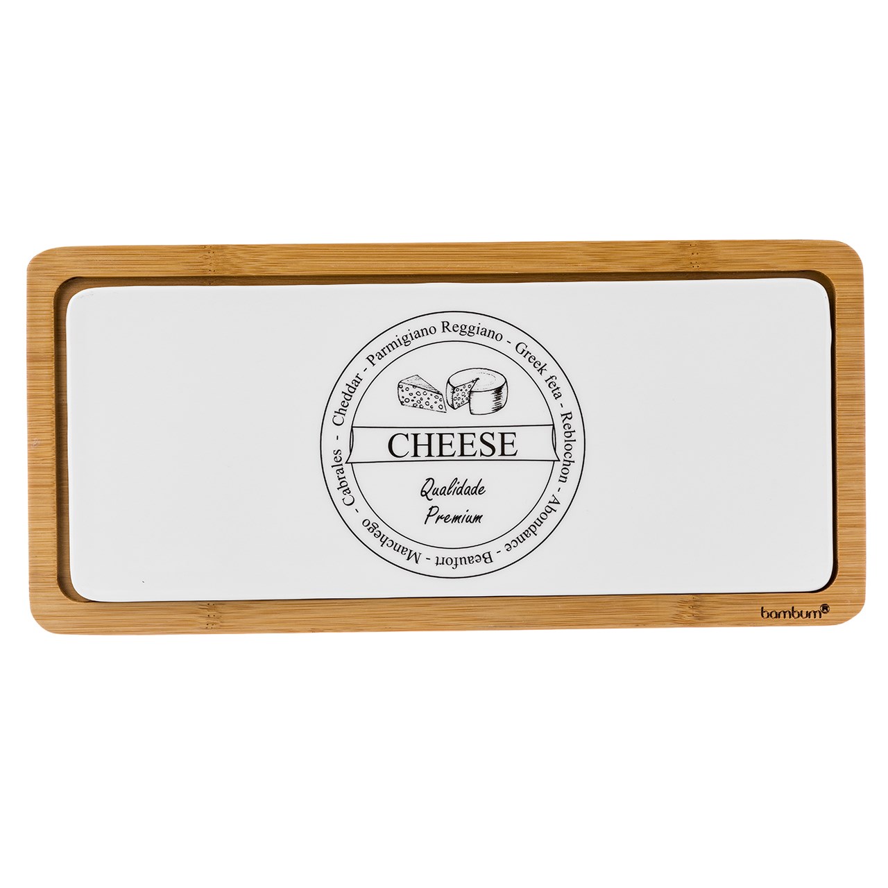 ست تخته برش پنیر 2 پارچه بامبوم مدل BB0299