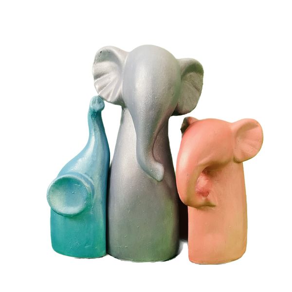 مجسمه مدل خانواده فیل مجموعه 3 عددی