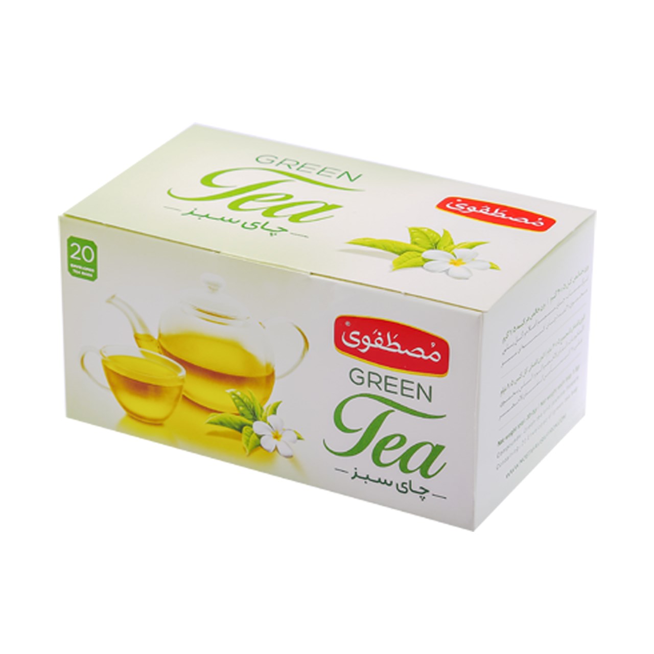 چای سبز کیسه ای مصطفوی مدل Green بسته 20 عددی