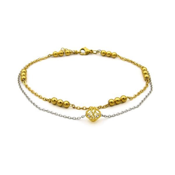 دستبند طلا 18 عیار زنانه مانچو مدل bfg235