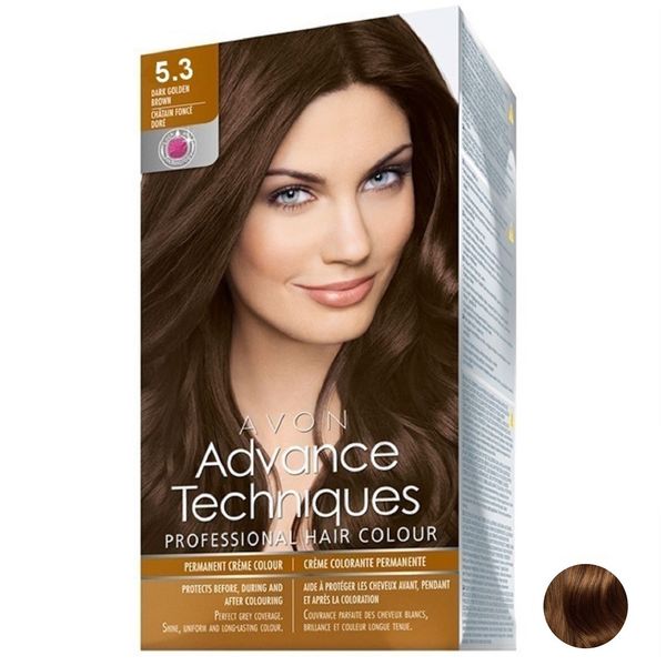 کیت رنگ مو آون مدل Advance Techniques Professional Hair Color کد5.3 رنگ Medium Golden Brown