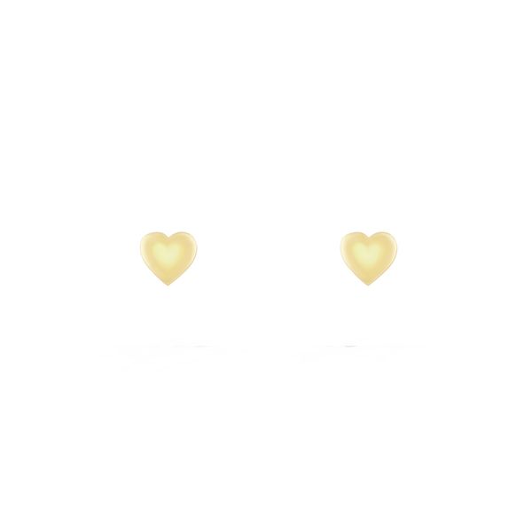 گوشواره طلا 18 عیار زنانه طلا و جواهر درریس مدل قلب دامبله
