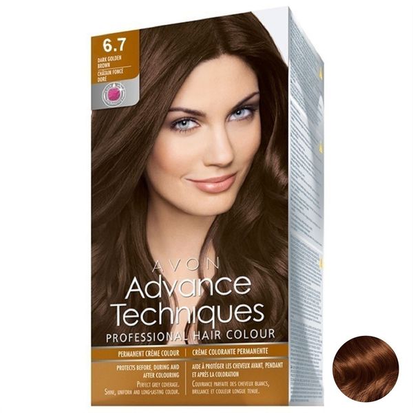 کیت رنگ مو آون مدل Advance Techniques Professional Hair Color کد6.7 رنگ Chocolate Brown