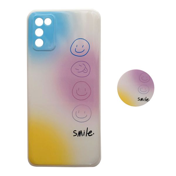کاور طرح Smile کد S8945 مناسب برای گوشی موبایل سامسونگ Galaxy A02S / A03S به همراه پایه نگهدارنده