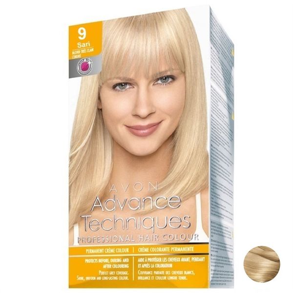 کیت رنگ مو آون مدل Advance Techniques Professional Hair Color کد 9.0 رنگ Light Blonde