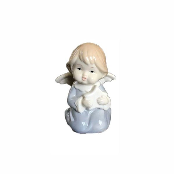 مجسمه سرامیکی خانه سفید مدل فرشته ستاره به دست