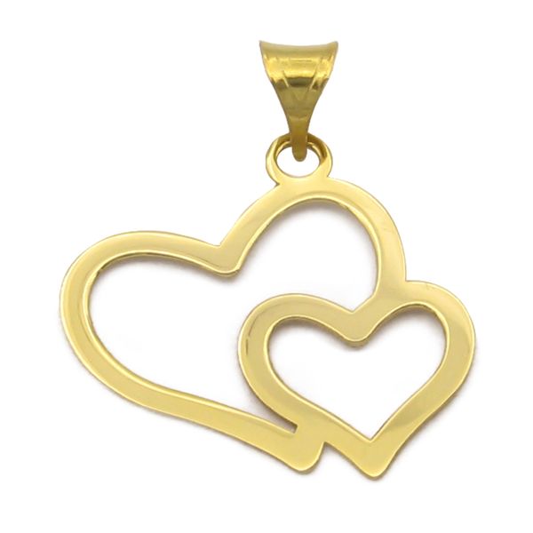 آویز گردنبند طلا 18 عیار زنانه کاپانی مدل قلب کد KP015