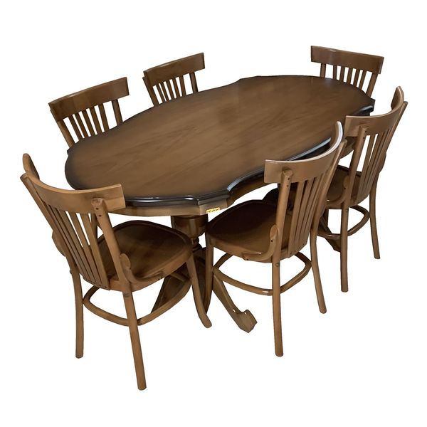 میز و صندلی ناهار خوری 6 نفره اسپرسان چوب مدل sm102