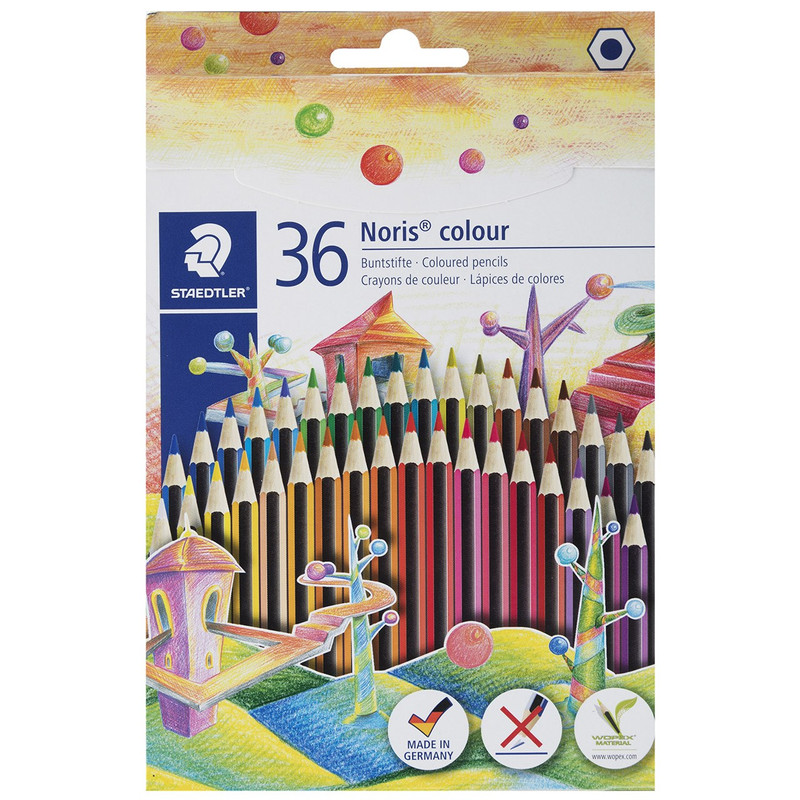 مداد رنگی 36 رنگ استدلر مدل Noris Colour185CD36