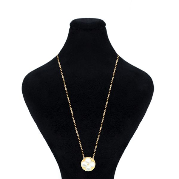 گردنبند طلا 18 عیار زنانه ماوی گالری مدل ونکلیف گل برجسته