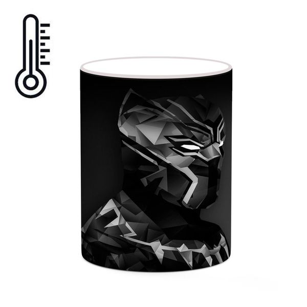 ماگ حرارتی کاکتی مدل بلک پنتر Black Panther Marvel کد mgh38077